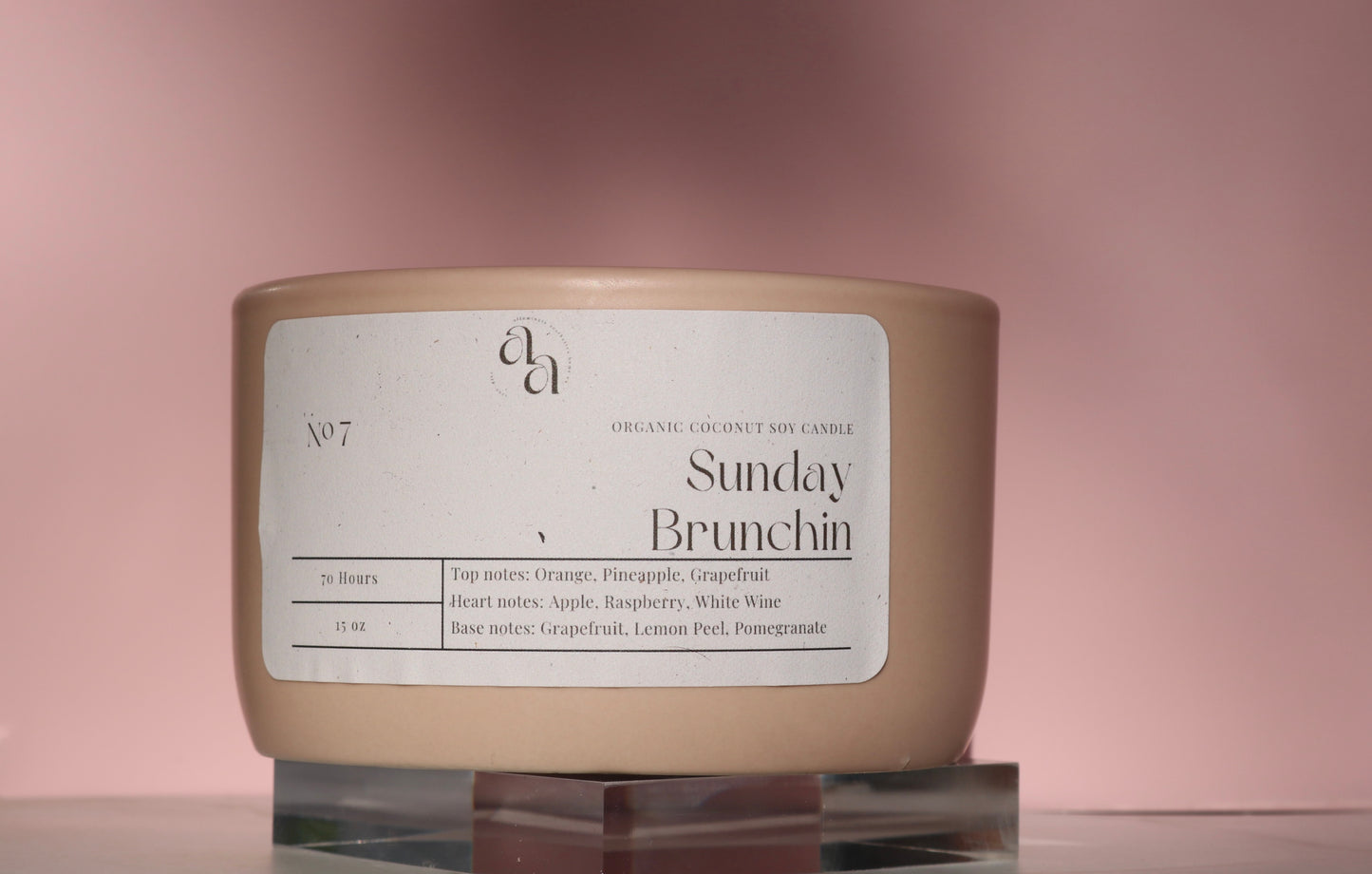 Hand Poured Coconut Soy Wooden Wick Candles: Sunday Brunchin